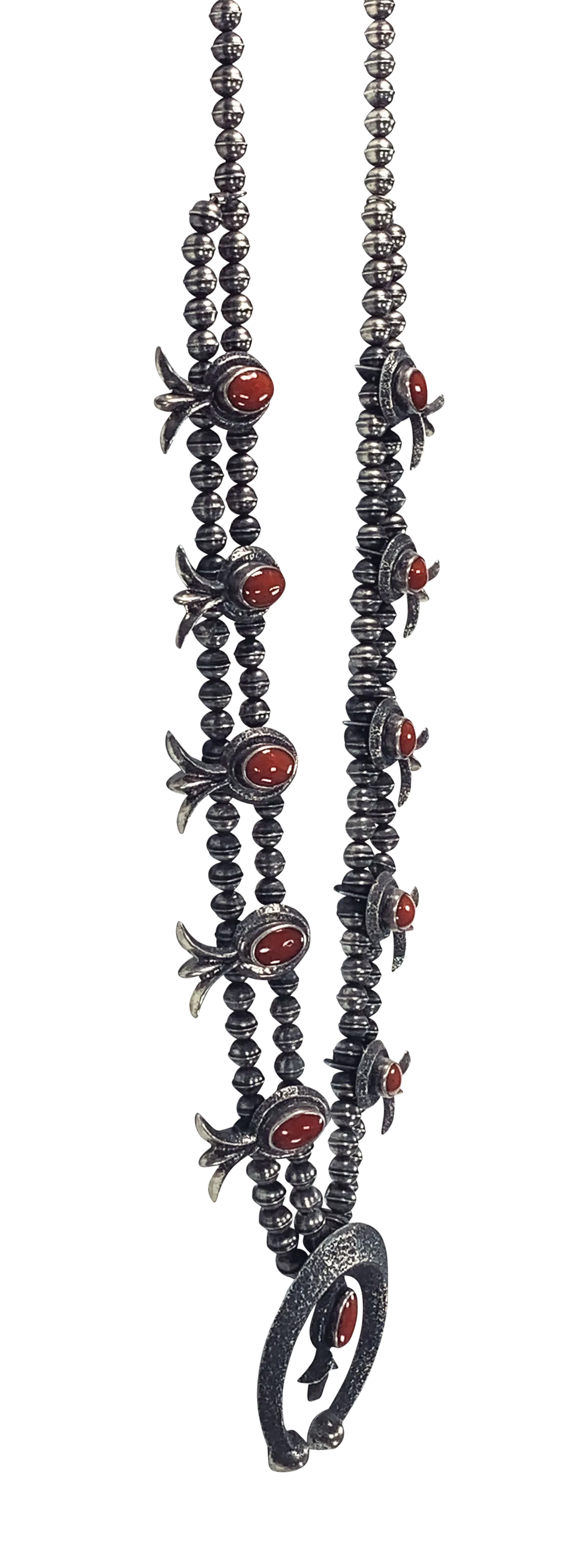 Coral Squash Blossom Necklace | Artisan Handmade
