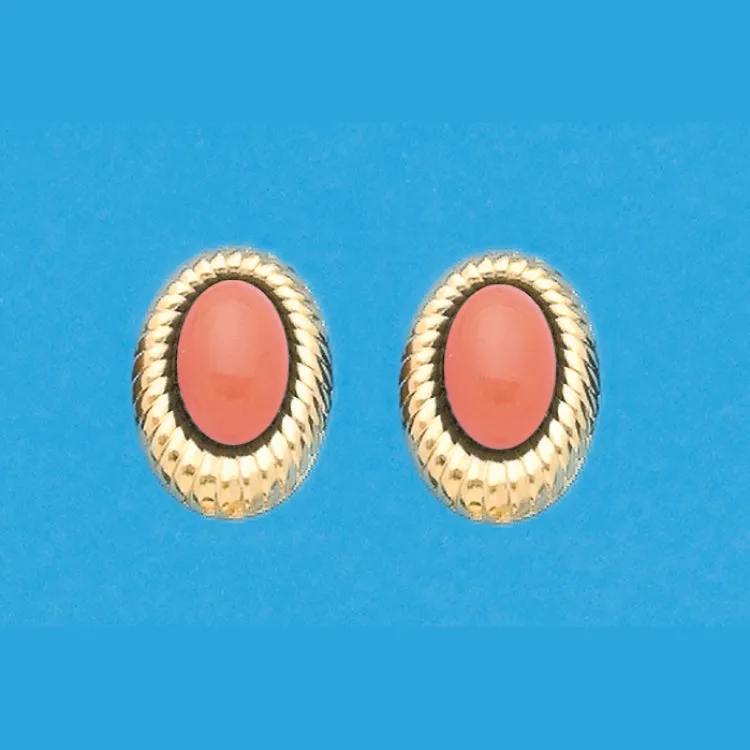Coral with Goldtone Surround