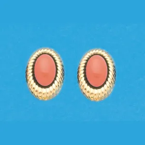 Coral with Goldtone Surround