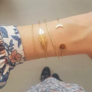 Creative Round Shaped Inlaid Brick Bracelet