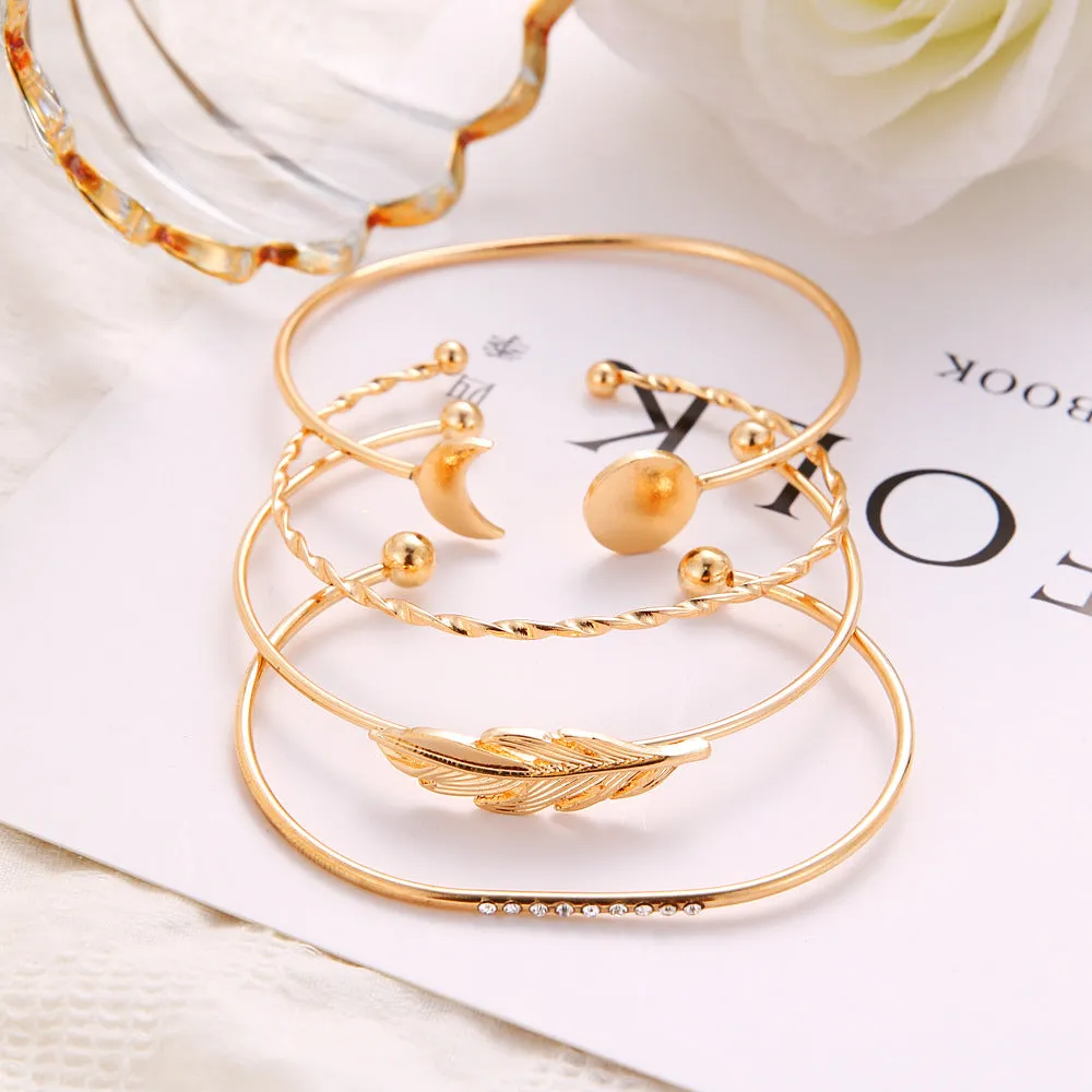Creative Round Shaped Inlaid Brick Bracelet