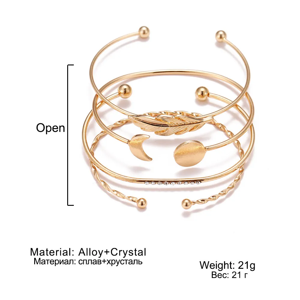 Creative Round Shaped Inlaid Brick Bracelet