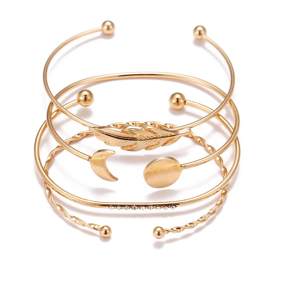 Creative Round Shaped Inlaid Brick Bracelet