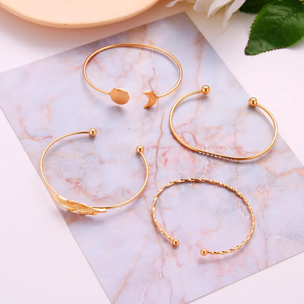 Creative Round Shaped Inlaid Brick Bracelet