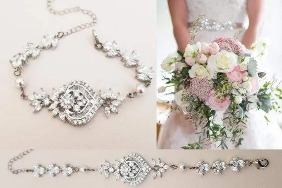 Cubic Zirconia Bridal Bracelet