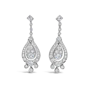 Diamond Chandelier Estate Earrings