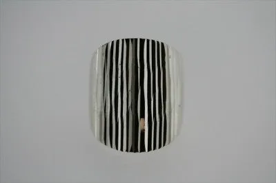 diamond stripe long signet ring