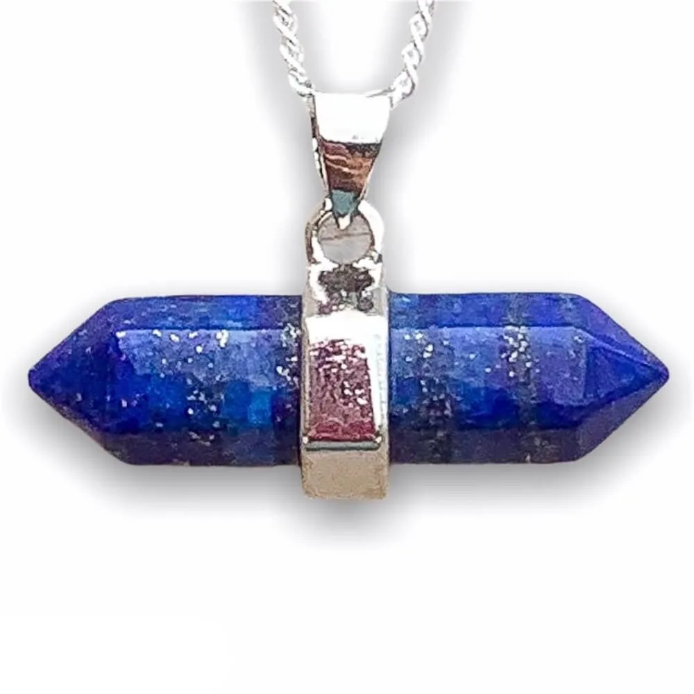 Double Point Horizontal Crystal Necklace