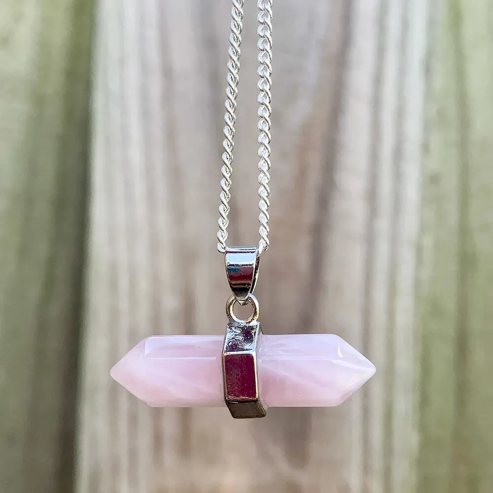 Double Point Horizontal Crystal Necklace