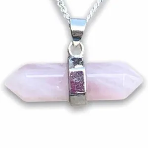 Double Point Horizontal Crystal Necklace
