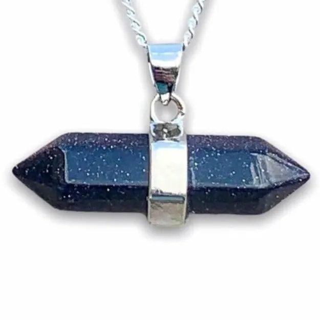 Double Point Horizontal Crystal Necklace