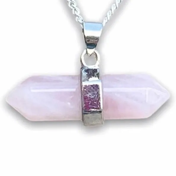 Double Point Horizontal Crystal Necklace