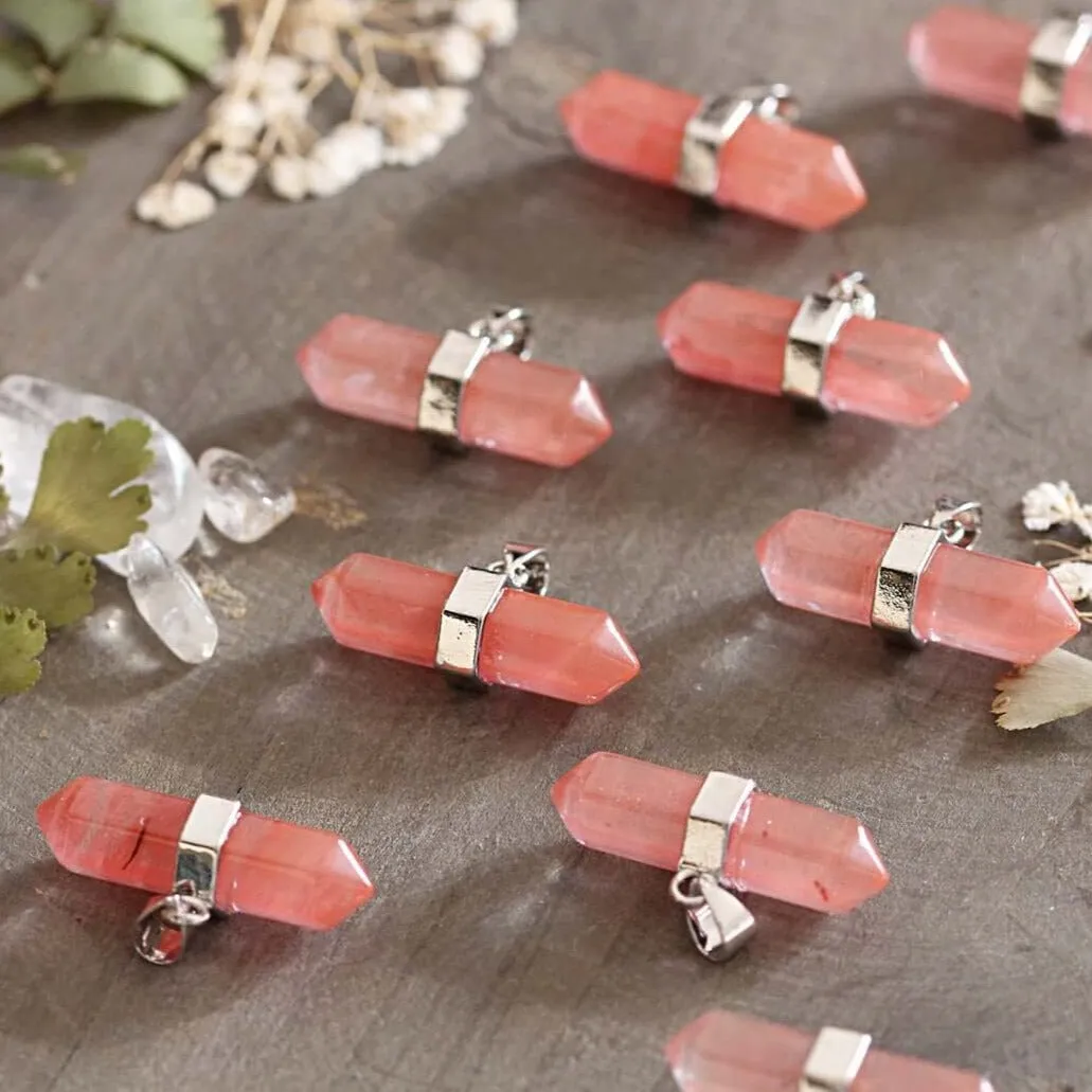 Double Point Horizontal Crystal Necklace
