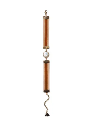 Drusilla Bracelet In Orange And Pink With Coin Pearl