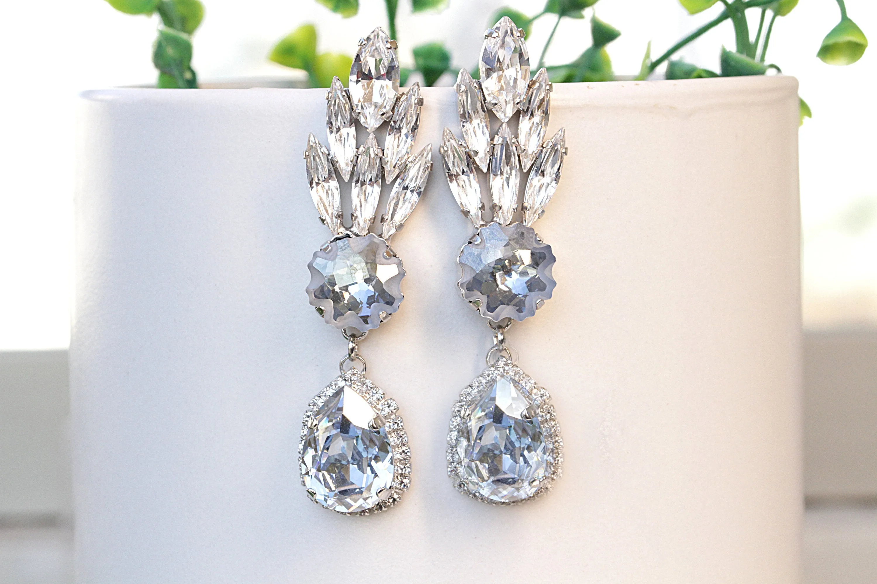 DUSTY BLUE Dangle Earrings