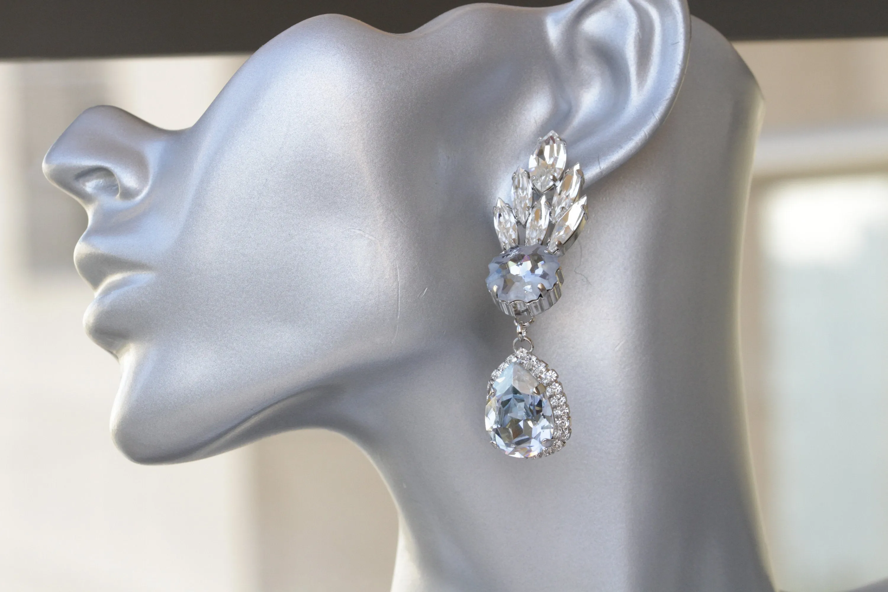 DUSTY BLUE Dangle Earrings
