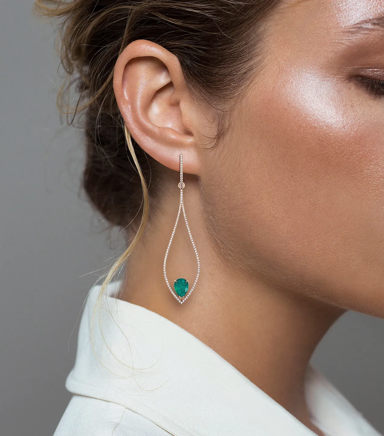 Emerald Diamond Earrings