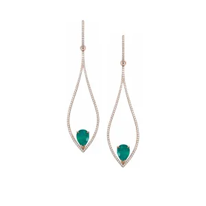 Emerald Diamond Earrings
