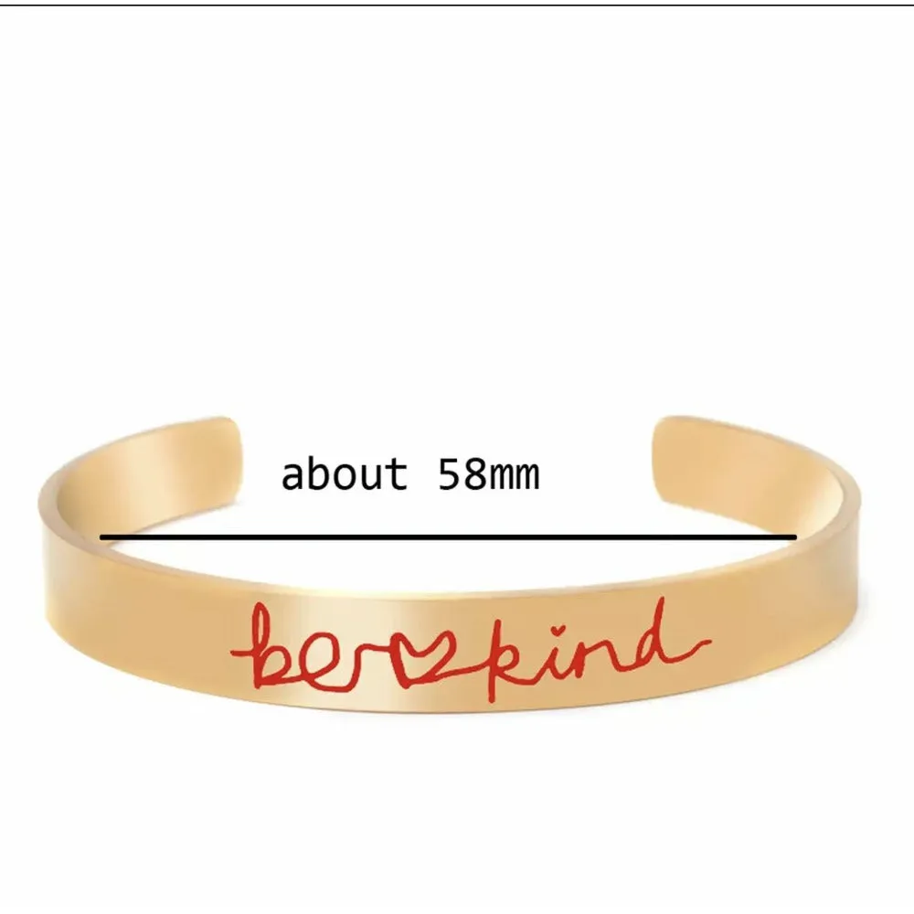 Empowering Inspirational Cuff Bracelet- Stainless Steel