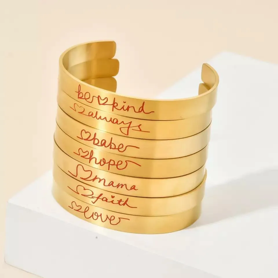 Empowering Inspirational Cuff Bracelet- Stainless Steel