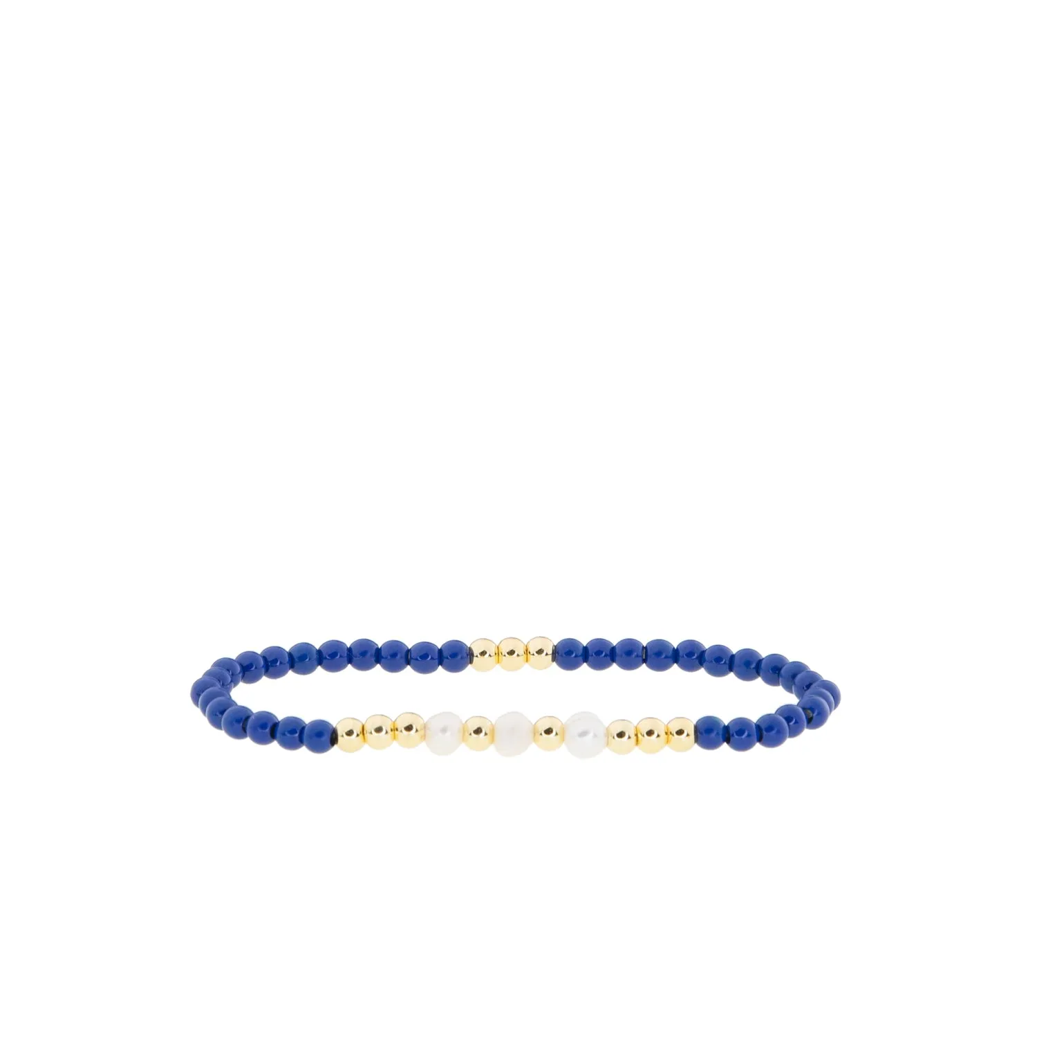 enamel and pearl beaded ball bracelet