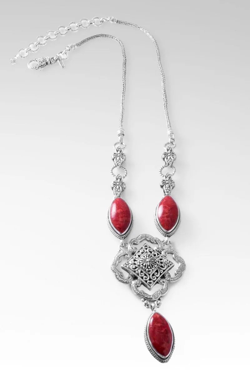 Encourage Your Heart Necklace™ in Red Sponge Coral