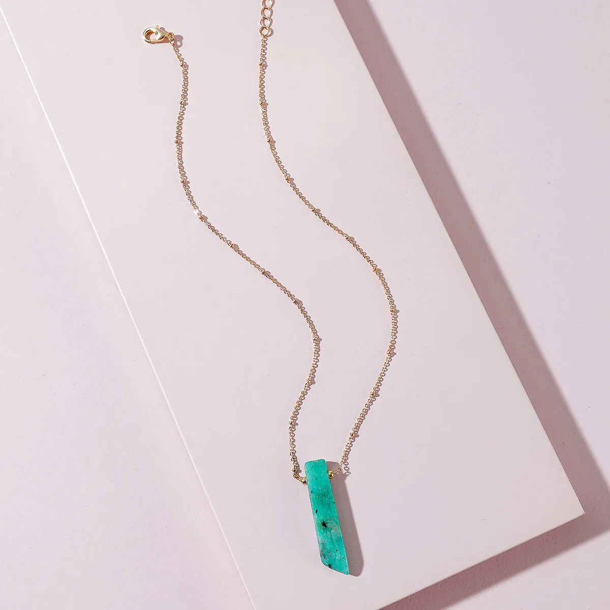 Fashion Jewelry Amethyst Stone Copper Chain
