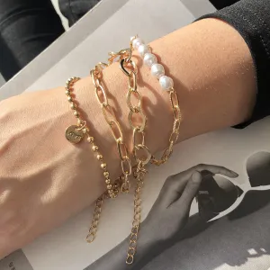 Fashion Jewelry Geometric Pearl Retro Jewelry Women
