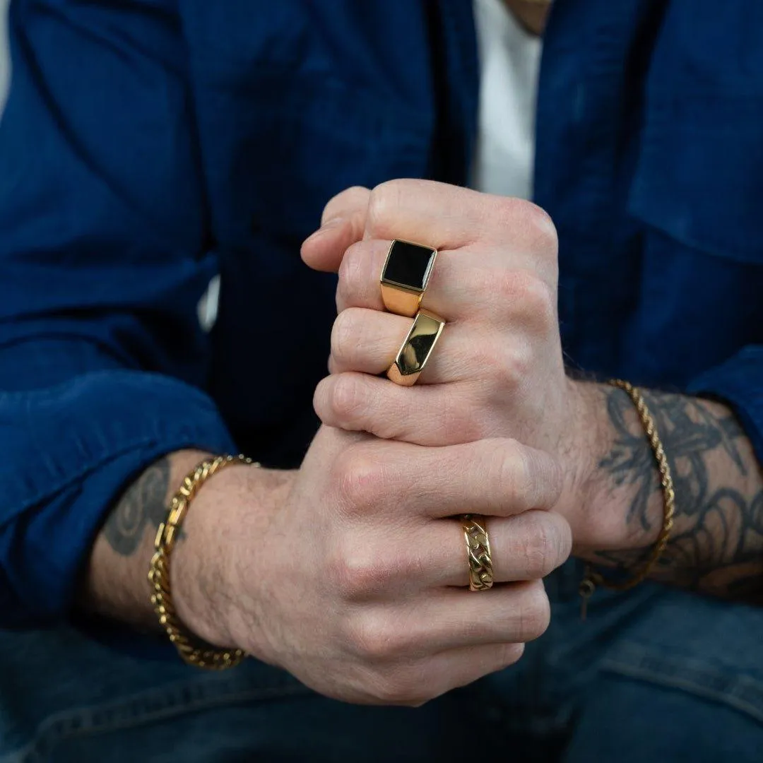 Flat Signet Ring (Gold)