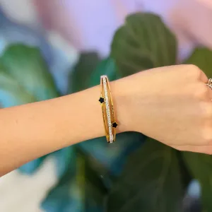 Fleur Delight Rhinestone Gold Cuff