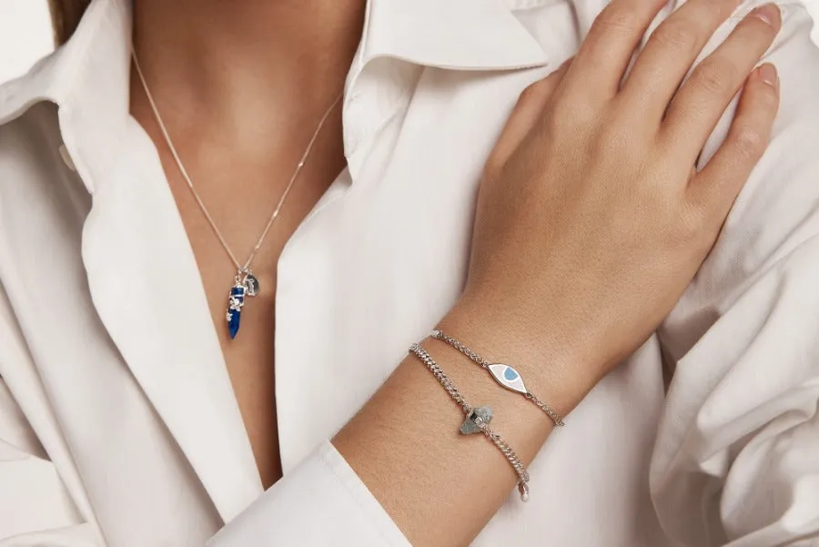 FLOWERING VINE NECKLACE - LAPIS LAZULI - SILVER
