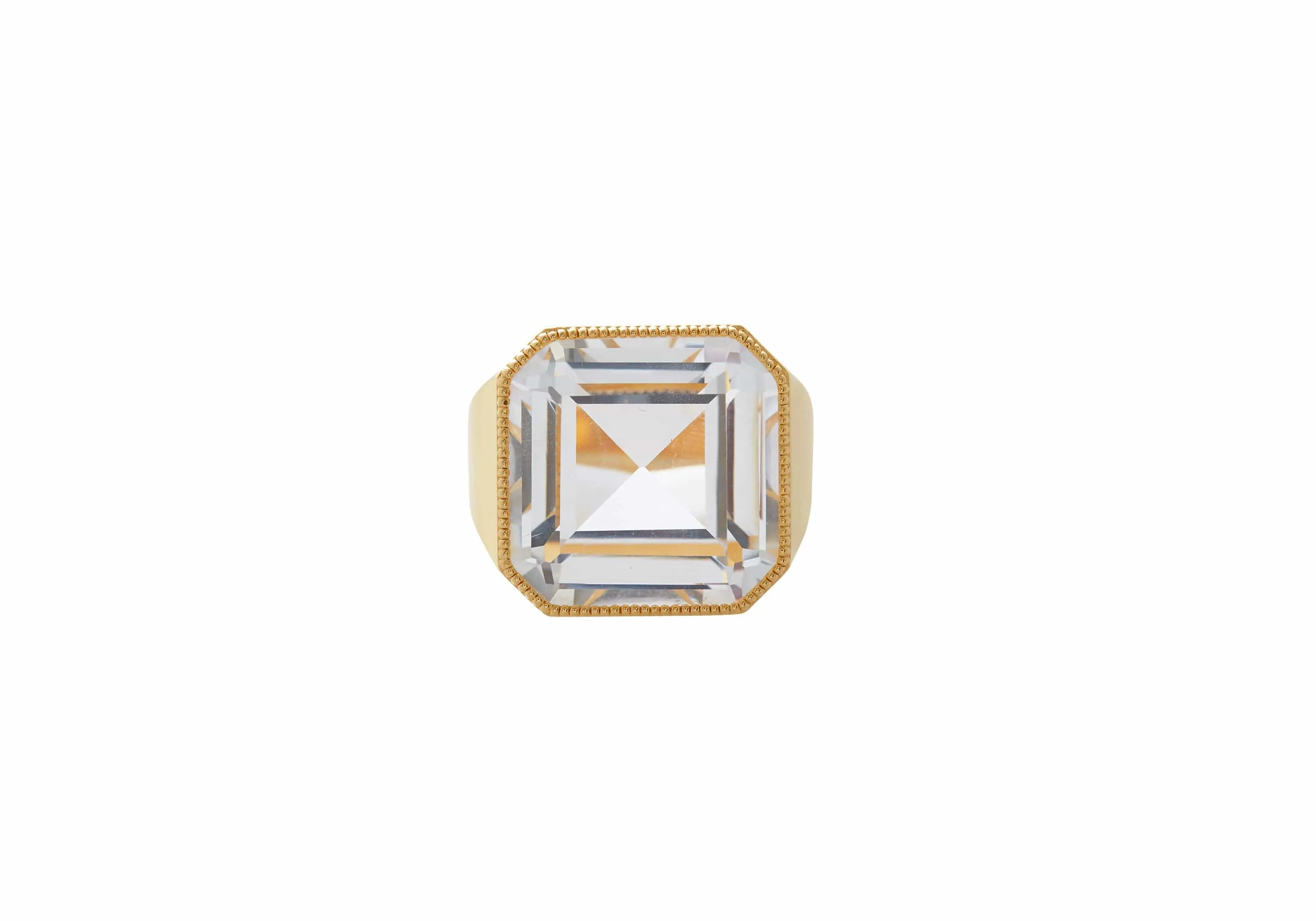 Gem Signet Ring Clear