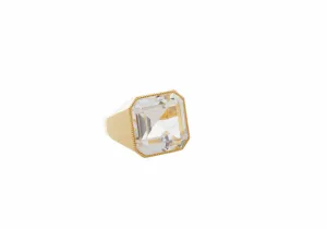 Gem Signet Ring Clear