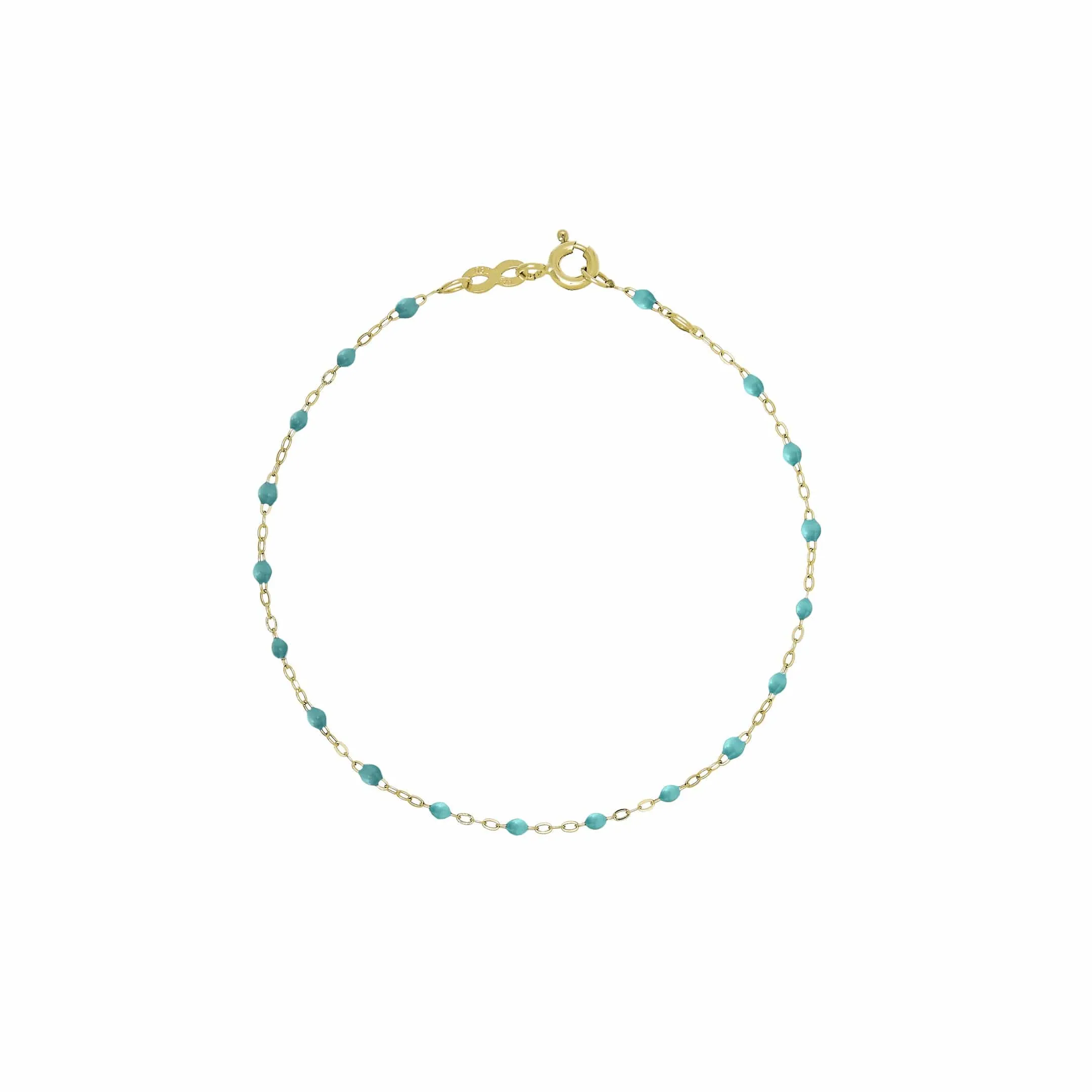 Gigi Clozeau Classic Yellow Gold Bracelet in Turquoise Green