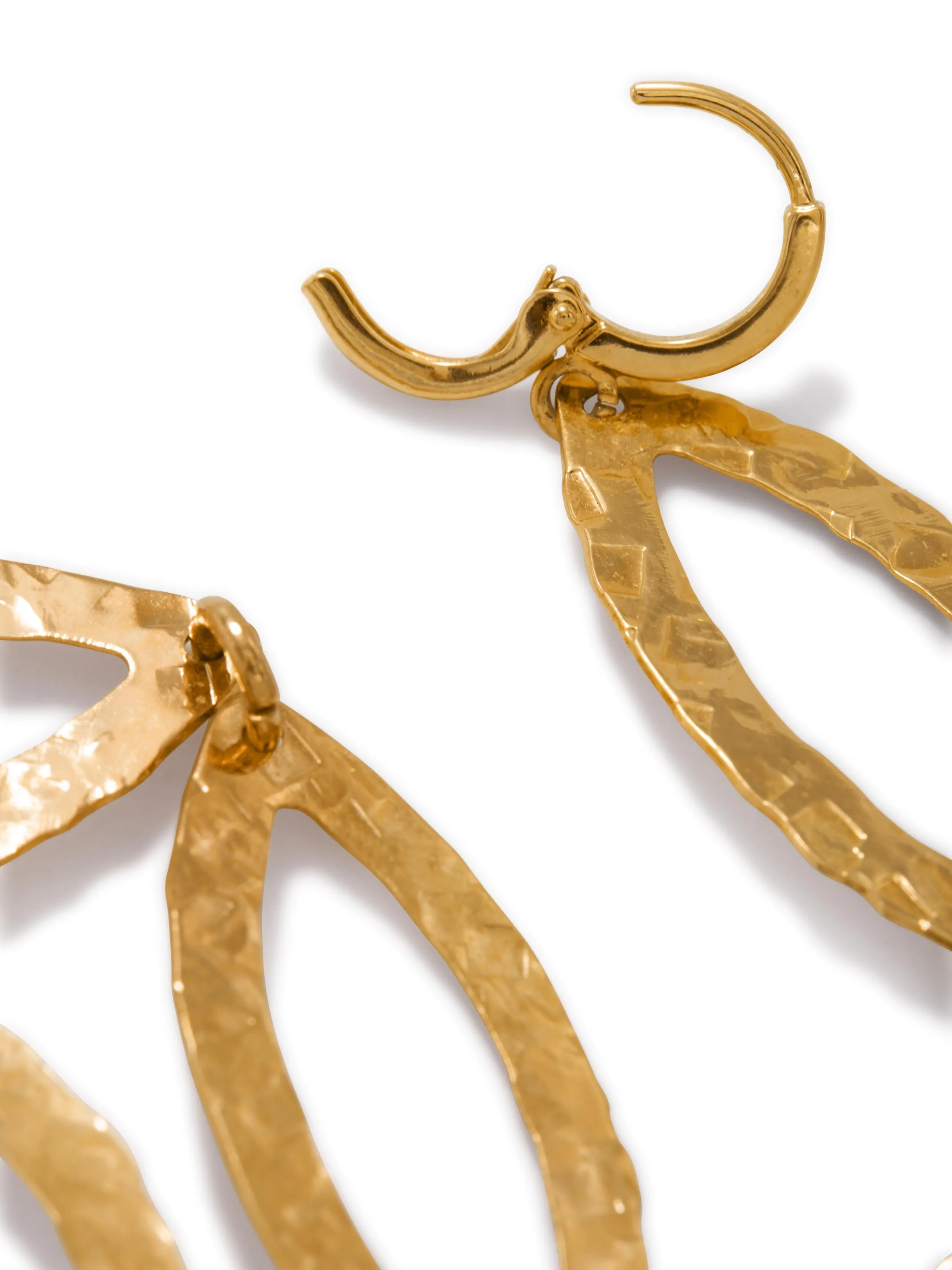 Gold Eyelet-Chandelier Earrings