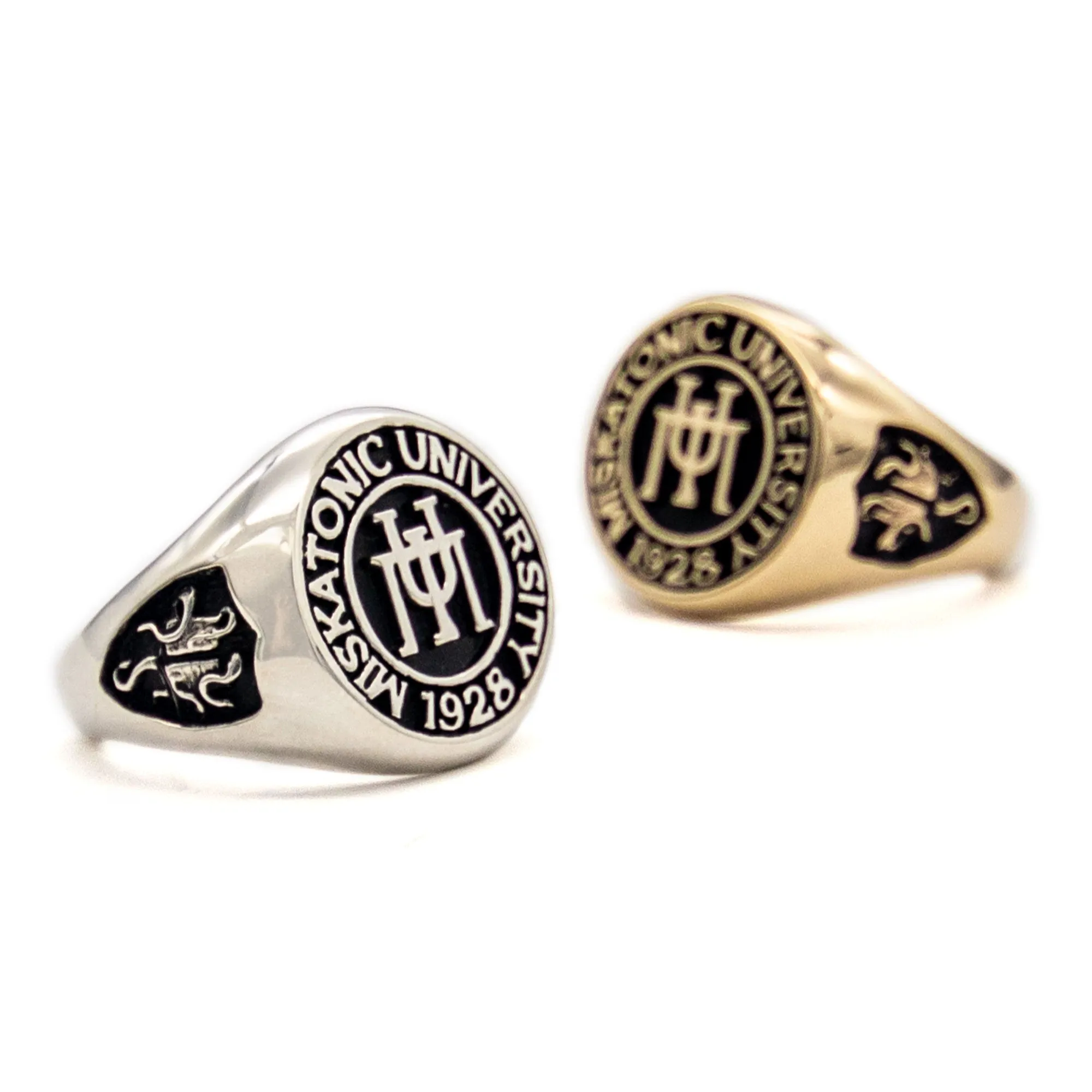 Gold Miskatonic University Class Ring