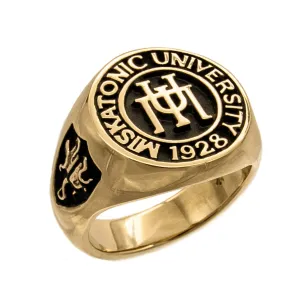 Gold Miskatonic University Class Ring