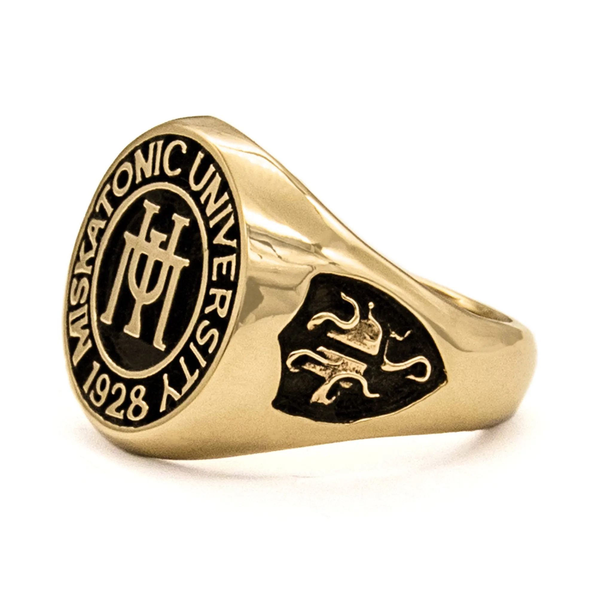 Gold Miskatonic University Class Ring