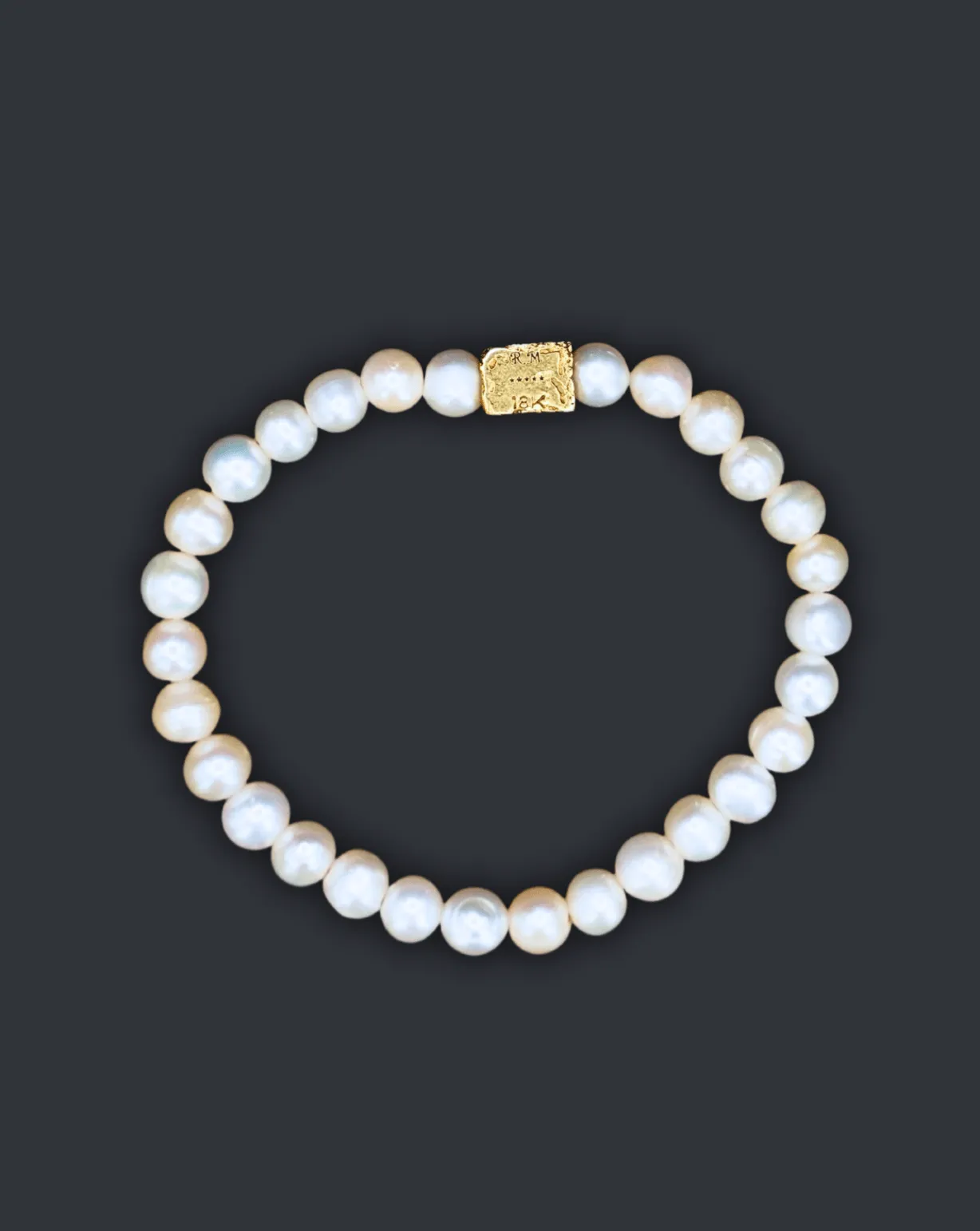 Gold White Pearl Bracelet