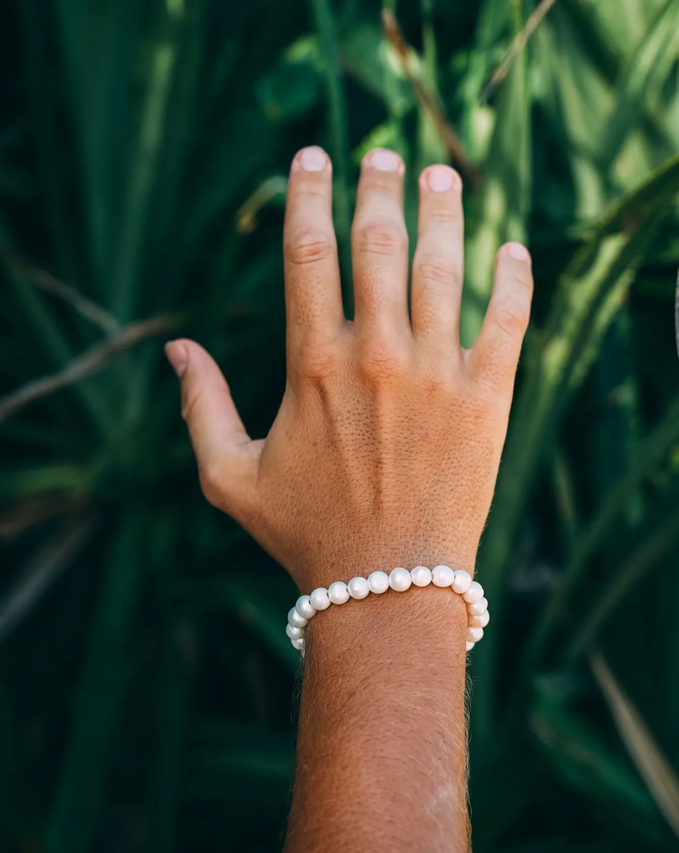 Gold White Pearl Bracelet