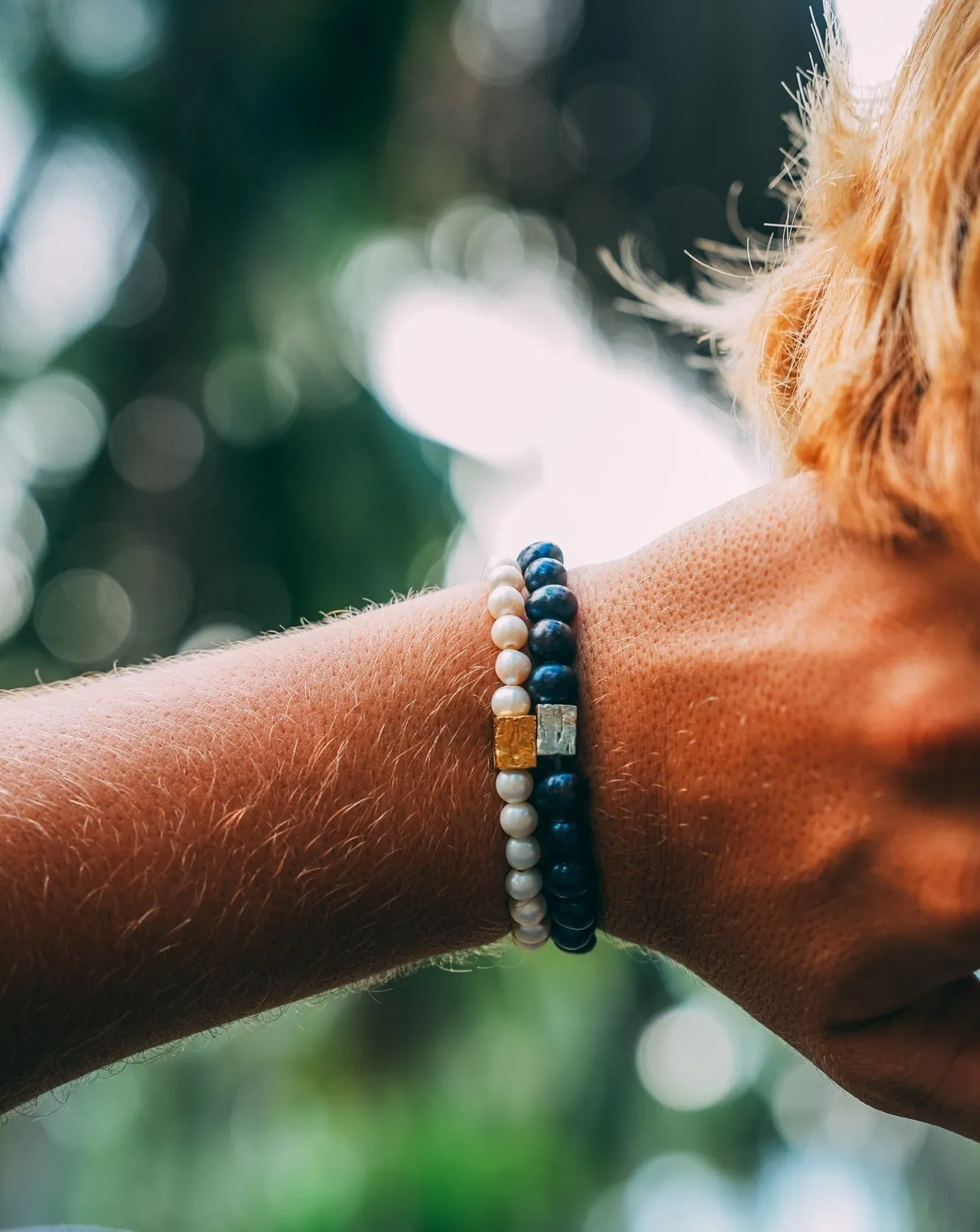 Gold White Pearl Bracelet