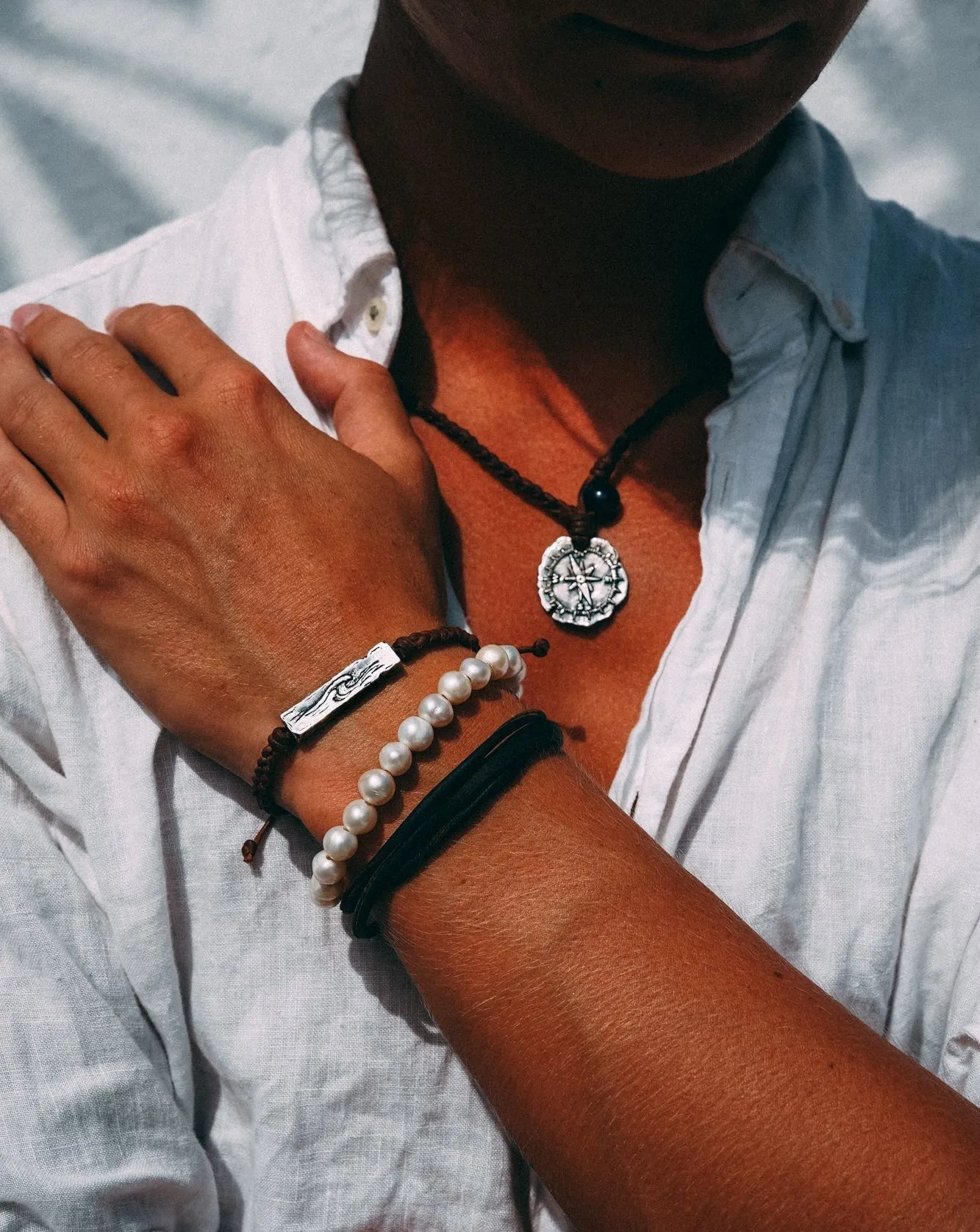 Gold White Pearl Bracelet
