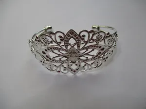 Hammered Silver Cuff Bracelet (B610)