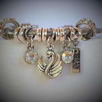 Hope - Swan Crystal Euro Cuff Bangle