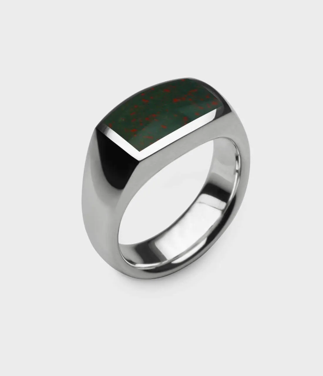 Oxford Signet Ring with Elegant Inlaid Design