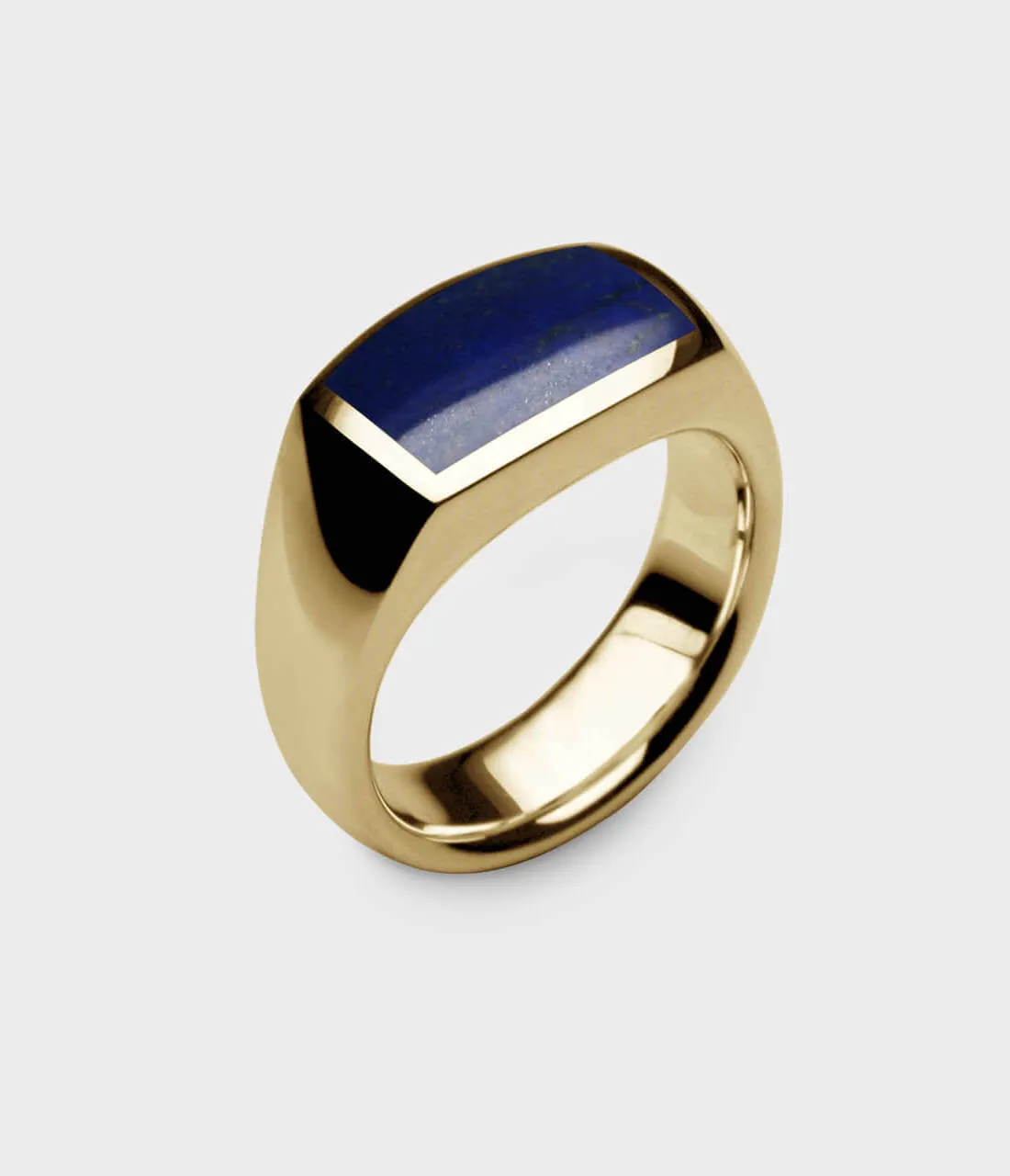 Oxford Signet Ring with Elegant Inlaid Design