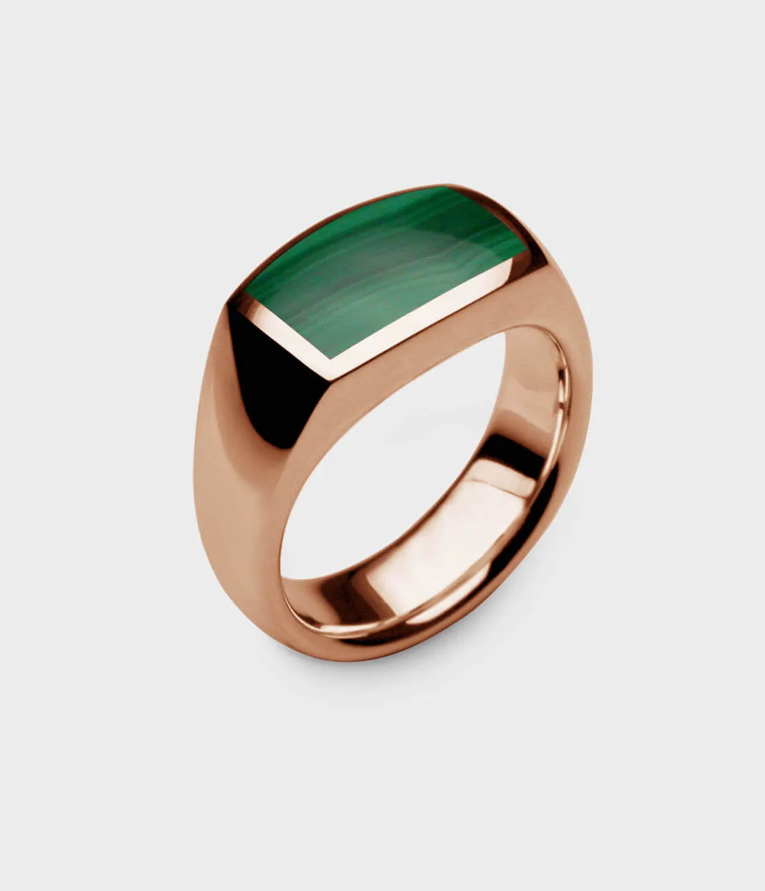 Oxford Signet Ring with Elegant Inlaid Design