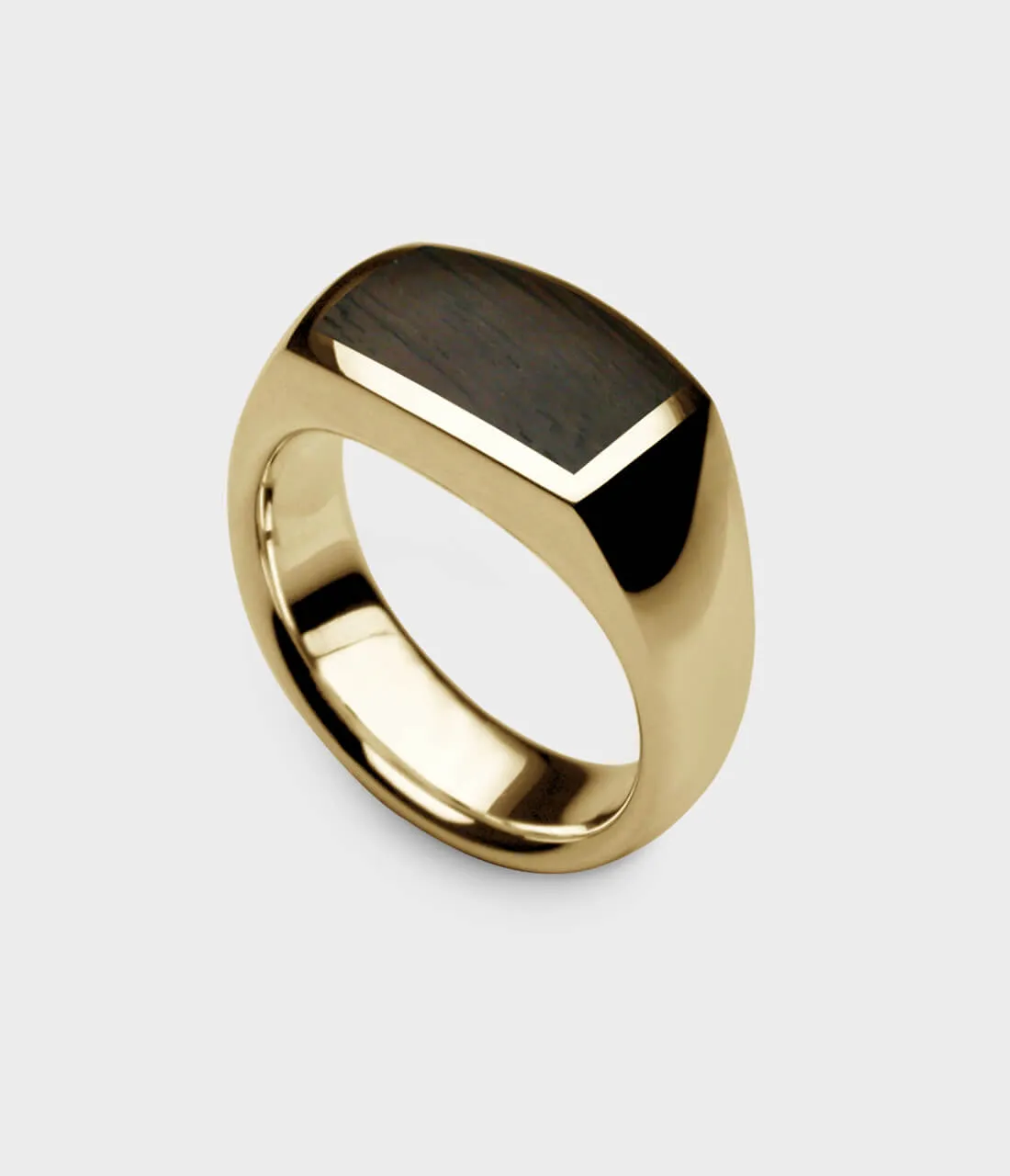Oxford Signet Ring with Elegant Inlaid Design