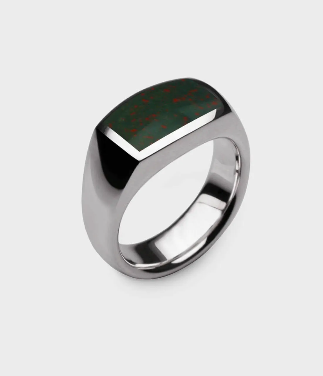 Oxford Signet Ring with Elegant Inlaid Design