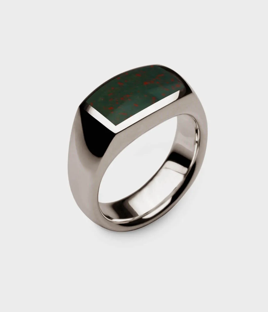 Oxford Signet Ring with Elegant Inlaid Design
